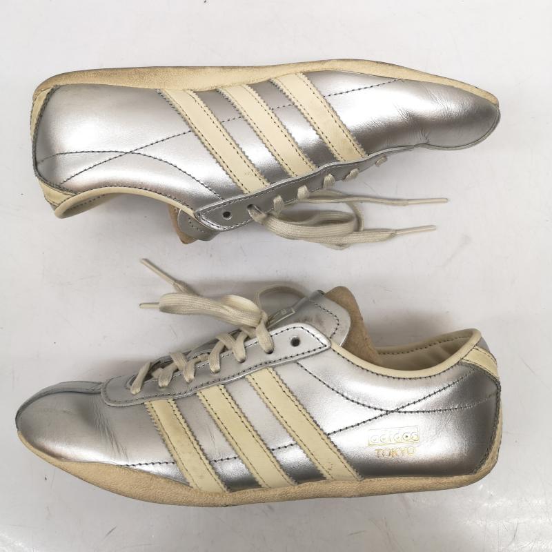 アディダス adidas スニーカー スニーカー JQ0593 アディダス オリジナルス トーキョ― レザー スニーカー 24.0cm 銀 / シルバー / silver color レディース USED 古着 中古 50167970