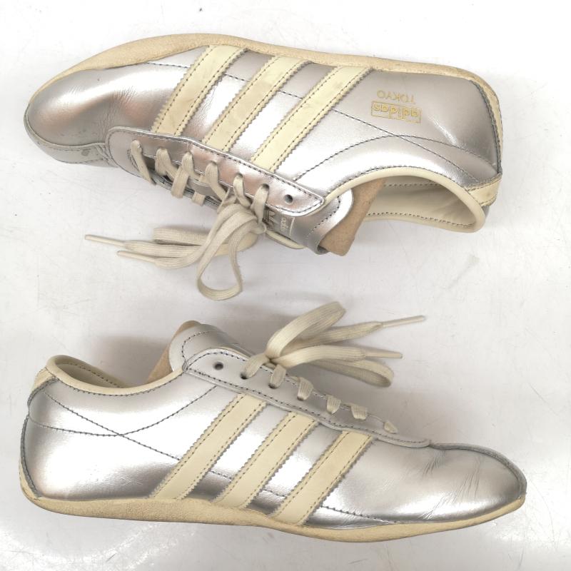 アディダス adidas スニーカー スニーカー JQ0593 アディダス オリジナルス トーキョ― レザー スニーカー 24.0cm 銀 / シルバー / silver color レディース USED 古着 中古 50167970