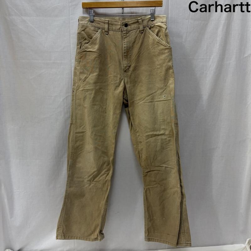カーハート Carhartt パンツ ワークパンツ、ペインターパンツ USA製 ペインターパンツ beige ワークパンツ - ロゴ、文字 ベージュ / ベージュ / beige メンズ USED 古着 中古 50167971