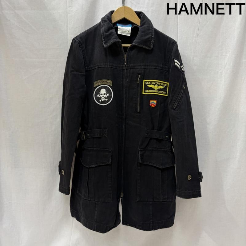 ハムネット HAMNETT ジャケット、上着 ジャケット、ブレザー 90s 00s ARCHIVE ミリタリージャケット black M カスタム M ロゴ、文字 黒 / ブラック / black メンズ USED 古着 中古 50167975