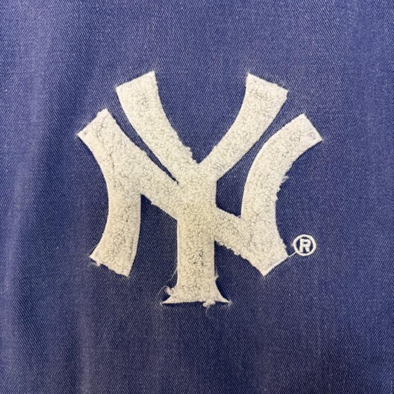 スターター STARTER ジャケット、上着 ジャンパー、ブルゾン 90s Korea製 NEWYORK YANKEES デニムスタジャン XL 内側ペイズリー XL ロゴ、文字 インディゴ / インディゴ / Indigo X 灰 / グレー / gray メンズ USED 古着 中古 50167981