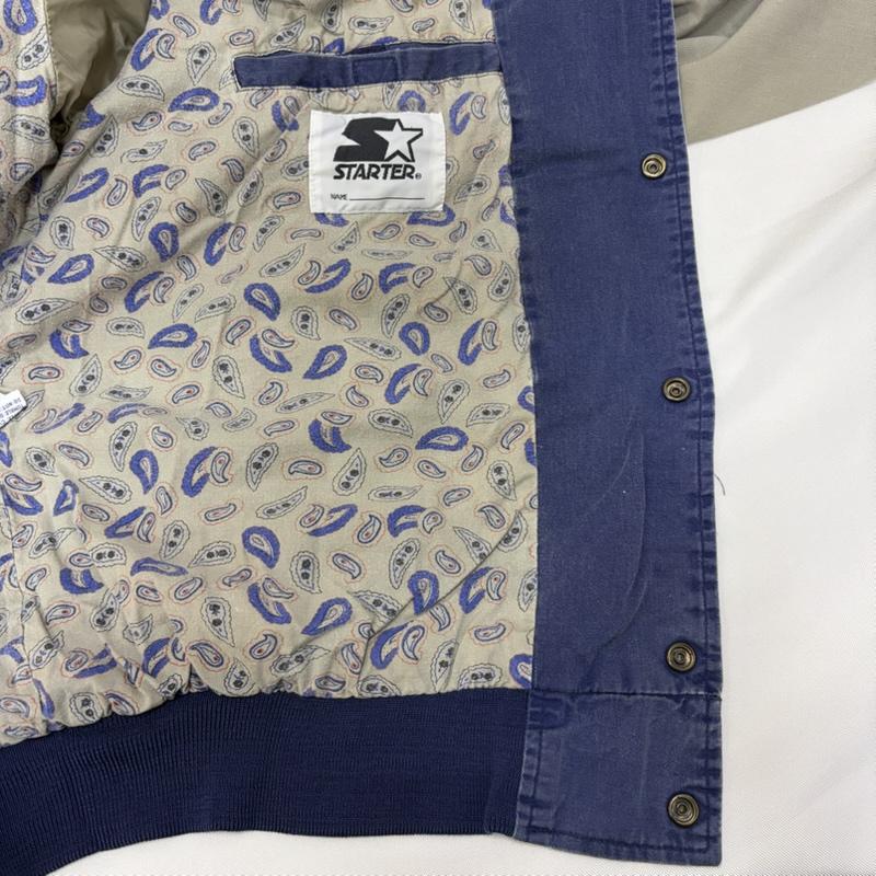 スターター STARTER ジャケット、上着 ジャンパー、ブルゾン 90s Korea製 NEWYORK YANKEES デニムスタジャン XL 内側ペイズリー XL ロゴ、文字 インディゴ / インディゴ / Indigo X 灰 / グレー / gray メンズ USED 古着 中古 50167981