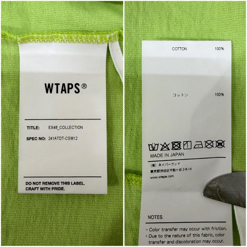 ダブルタップス WTAPS Tシャツ 長袖 241ATDT-CSM12 OBJ 01 / LS / COTTON. PRTC light green X03(L) 3 ロゴ、文字 薄緑 / ライトグリーン / メンズ USED 古着 中古 50167983