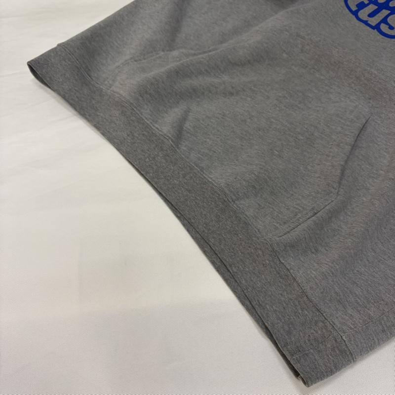 ステューシー STUSSY パーカー 長袖 90s USA製 OLD STUSSY ロゴプリント プルオーバーHOODIE gray L 紺タグ 裏起毛 L ロゴ、文字 X プリント 灰 / グレー / gray メンズ USED 古着 中古 50167987