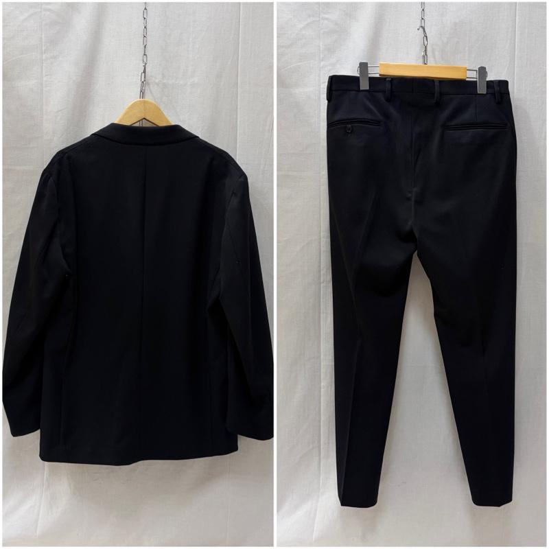 グリーンレーベルリラクシング green label relaxing スーツ パンツスーツ ダブルボタンジャケット 2タックパンツ セットアップ 2点セット black M M 無地 黒 / ブラック / black メンズ USED 古着 中古 50167988