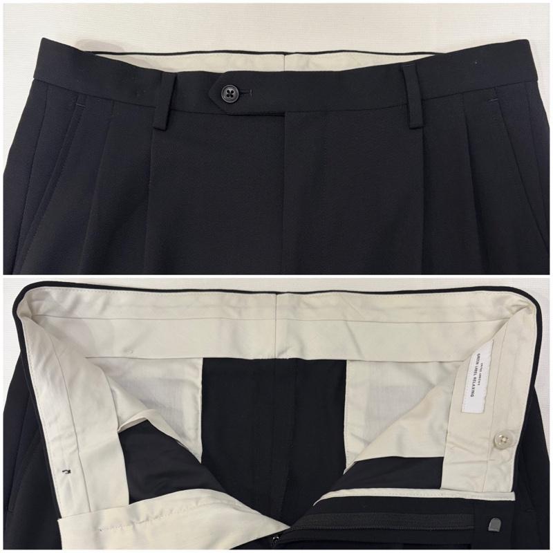 グリーンレーベルリラクシング green label relaxing スーツ パンツスーツ ダブルボタンジャケット 2タックパンツ セットアップ 2点セット black M M 無地 黒 / ブラック / black メンズ USED 古着 中古 50167988
