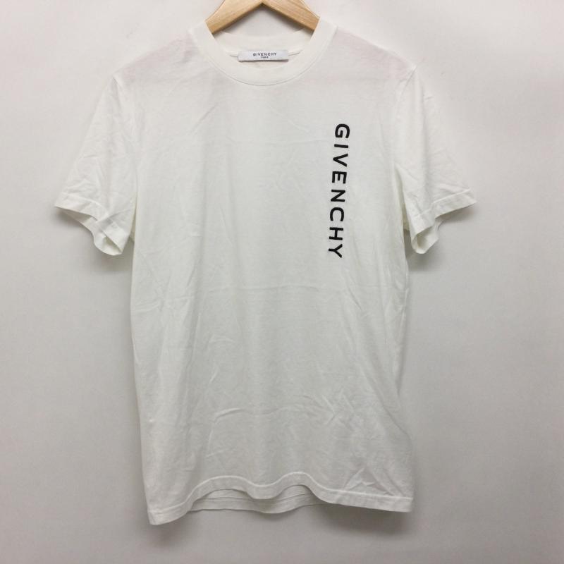 ジバンシィ GIVENCHY Tシャツ 半袖 ロゴ刺繍 SLIM FIT 半袖Tシャツ BM70LV3002 S ロゴ、文字 白 / ホワイト / white X 黒 / ブラック / black メンズ USED 古着 中古 50167990