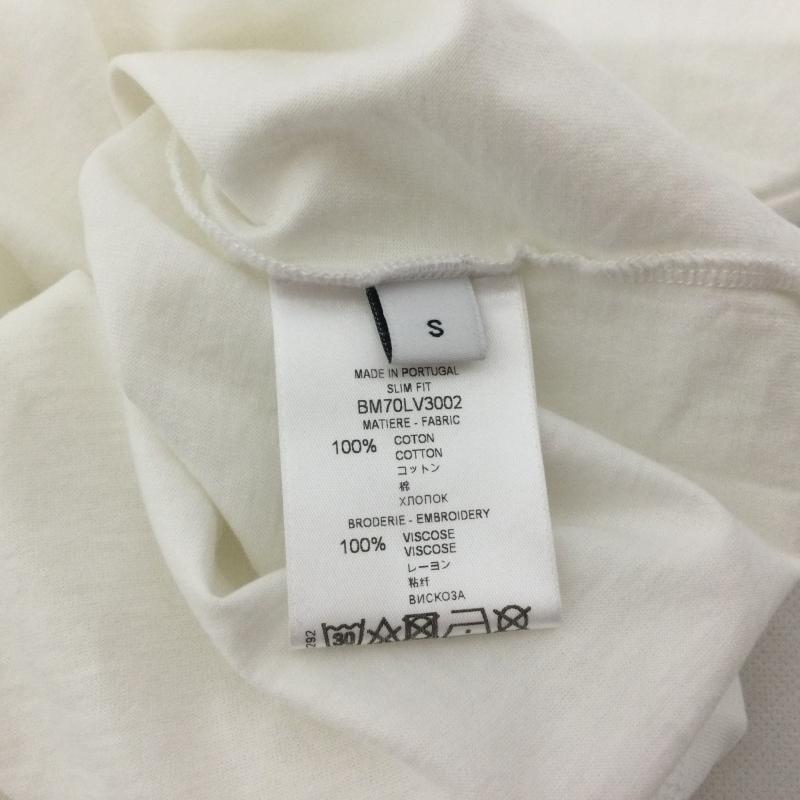 ジバンシィ GIVENCHY Tシャツ 半袖 ロゴ刺繍 SLIM FIT 半袖Tシャツ BM70LV3002 S ロゴ、文字 白 / ホワイト / white X 黒 / ブラック / black メンズ USED 古着 中古 50167990