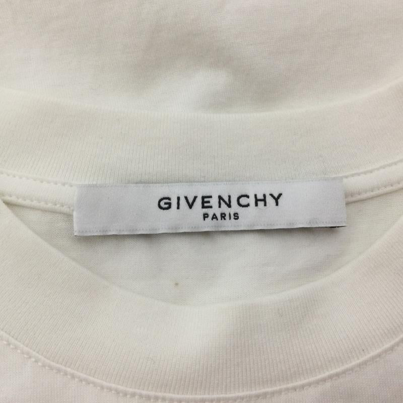 ジバンシィ GIVENCHY Tシャツ 半袖 ロゴ刺繍 SLIM FIT 半袖Tシャツ BM70LV3002 S ロゴ、文字 白 / ホワイト / white X 黒 / ブラック / black メンズ USED 古着 中古 50167990