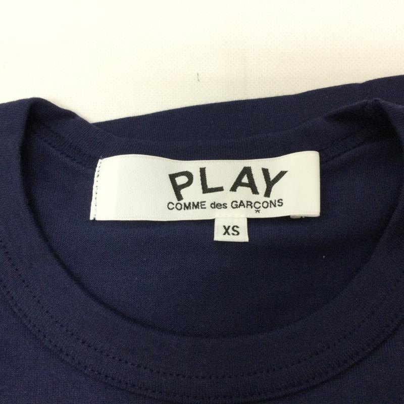 プレイコムデギャルソン PLAY COMME des GARCONS Tシャツ 半袖 金ハート刺繍 半袖Tシャツ AX-T216 XS ロゴ、文字 紺 / ネイビー / navy X 金 / ゴールド / gold color メンズ USED 古着 中古 50167991
