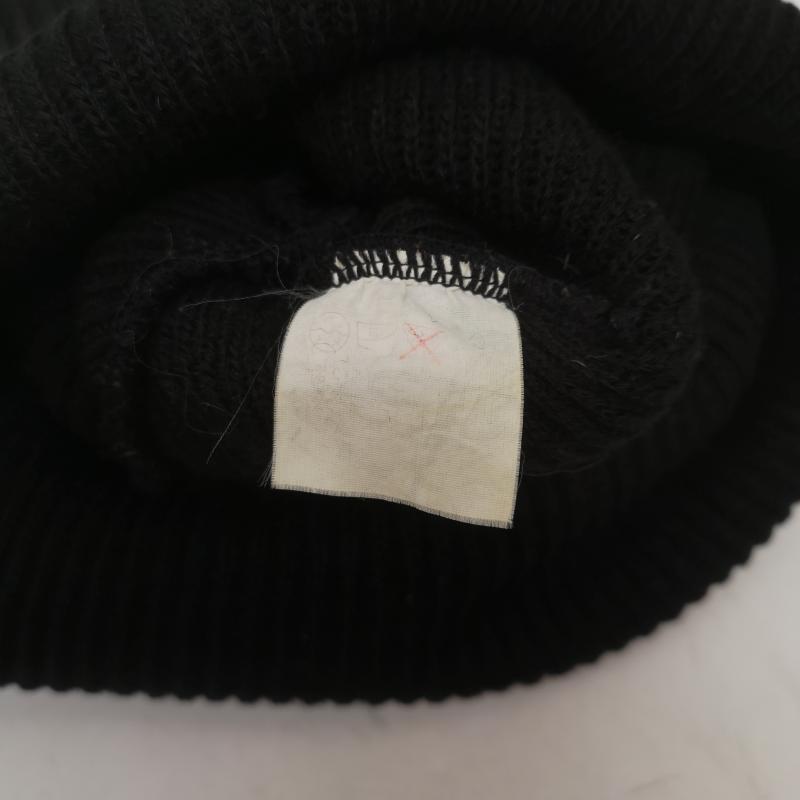アディダス adidas 帽子 ニット帽 90s トレフォイルロゴ ニット帽 ビーニー 黒 / ブラック / black メンズ USED 古着 中古 50167993