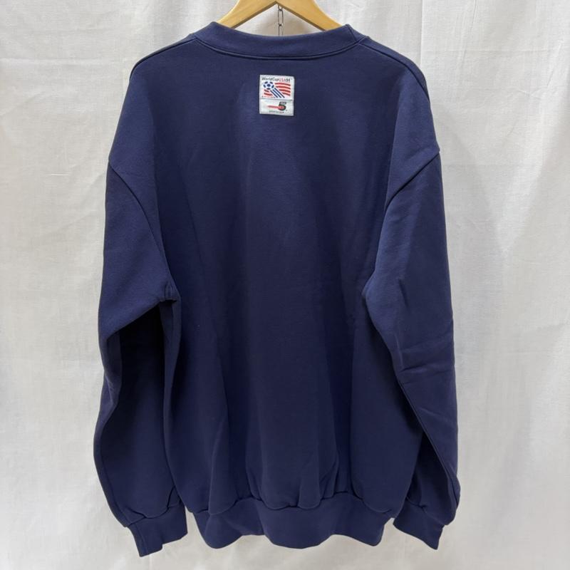 ヴィンテージ VINTAGE トレーナー 長袖 USA製 1994 fifa world cup crew neck sweat デッドストック navy XL XL 刺繍 X ロゴ、文字 紺 / ネイビー / navy メンズ USED 古着 中古 50167995