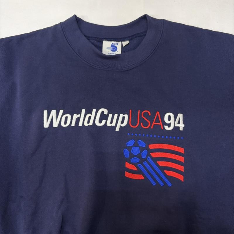 ヴィンテージ VINTAGE トレーナー 長袖 USA製 1994 fifa world cup crew neck sweat デッドストック navy XL XL 刺繍 X ロゴ、文字 紺 / ネイビー / navy メンズ USED 古着 中古 50167995