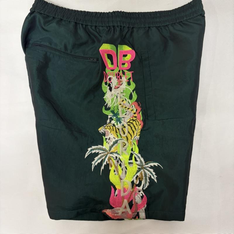 ダブレット doublet パンツ ショートパンツ CHAOS EMBROIDERY CHAMBRAY PANTS GREEN 刺繍シャンブレーショーツ green M 42 刺繍 緑 / グリーン / green メンズ USED 古着 中古 50167997