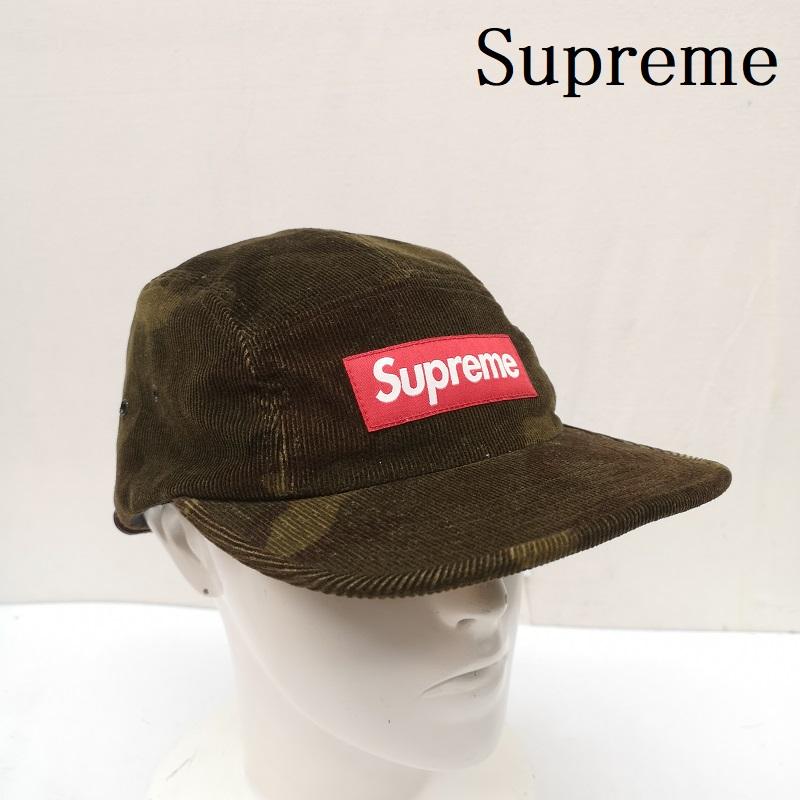 シュプリーム Supreme 帽子 キャップ 19AW Camo Corduroy Camp Cap カモ 迷彩 コーデュロイ キャップ - オリーブグリーン / オリーブグリーン / メンズ USED 古着 中古 50168003