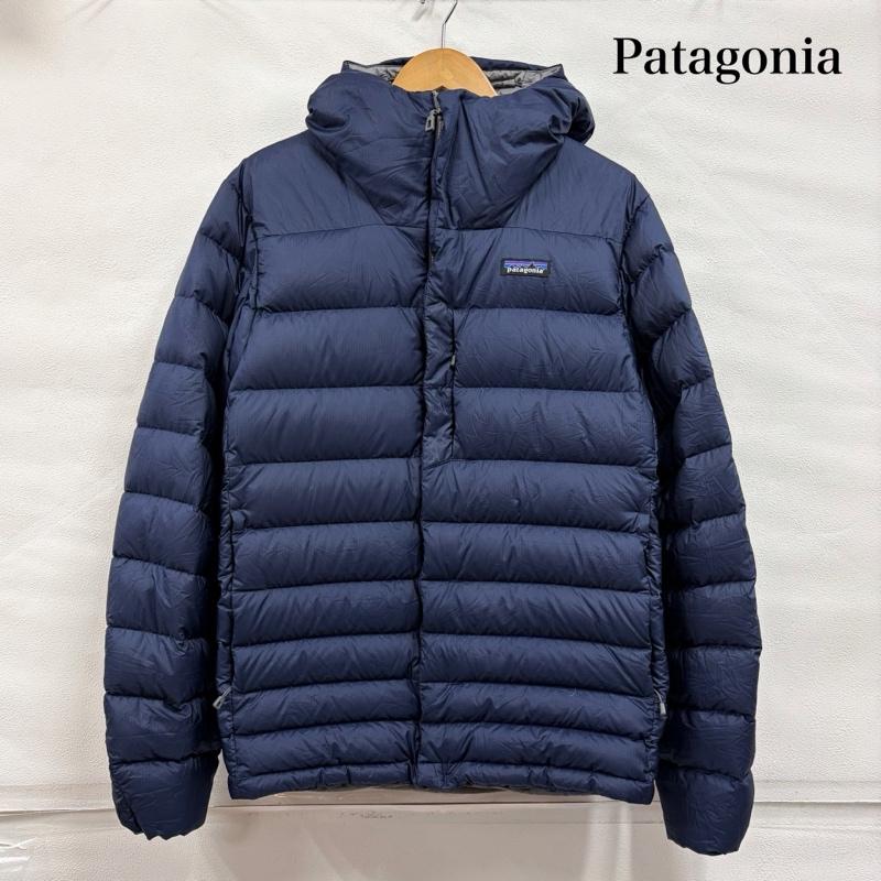 パタゴニア patagonia ジャケット、上着 ジャンパー、ブルゾン ハイロフト ダウン フーディー ジップアップ キルティング ナイロン ジャケット S ワンポイント X ロゴ、文字 X 刺繍 紺 / ネイビー / navy メンズ USED 古着 中古 50168006