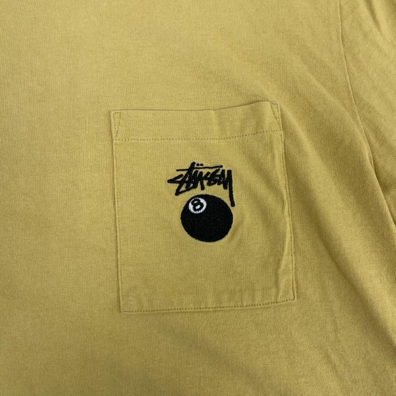 ステューシー STUSSY Tシャツ 半袖 8 Ball Pocket Tee エイトボール ポケット Tシャツ カットソー M 黄 / イエロー / yellow メンズ USED 古着 中古 50168010