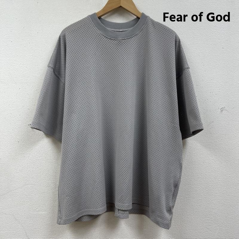 フィアーオブゴッド Fear of God カットソー 半袖 Oversized Mesh T-shirt オーバーサイズ メッシュ カットソー 灰 / グレー / gray メンズ USED 古着 中古 50168012