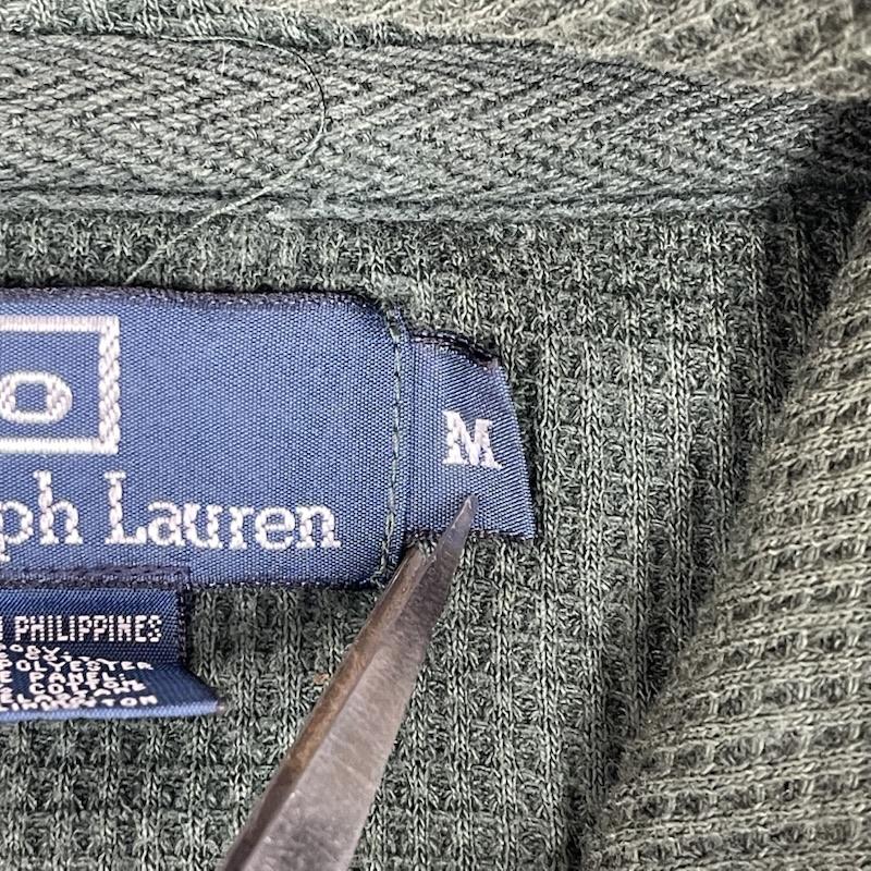 ポロバイラルフローレン Polo by RALPH LAUREN パーカー 長袖 ポニーロゴ 刺繍 スウェット フルジップ パーカー M 緑 / グリーン / green メンズ USED 古着 中古 50168015