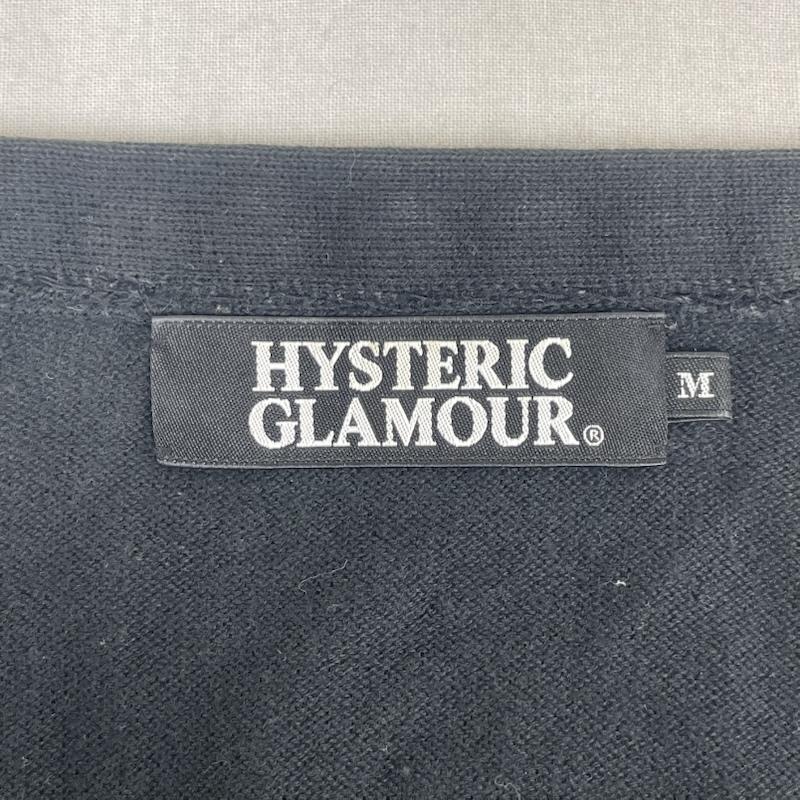 ヒステリックグラマー HYSTERIC GLAMOUR カーディガン 長袖 オープンフロント 前立て スタッズ メタル カーディガン M 黒 / ブラック / black メンズ USED 古着 中古 50168016