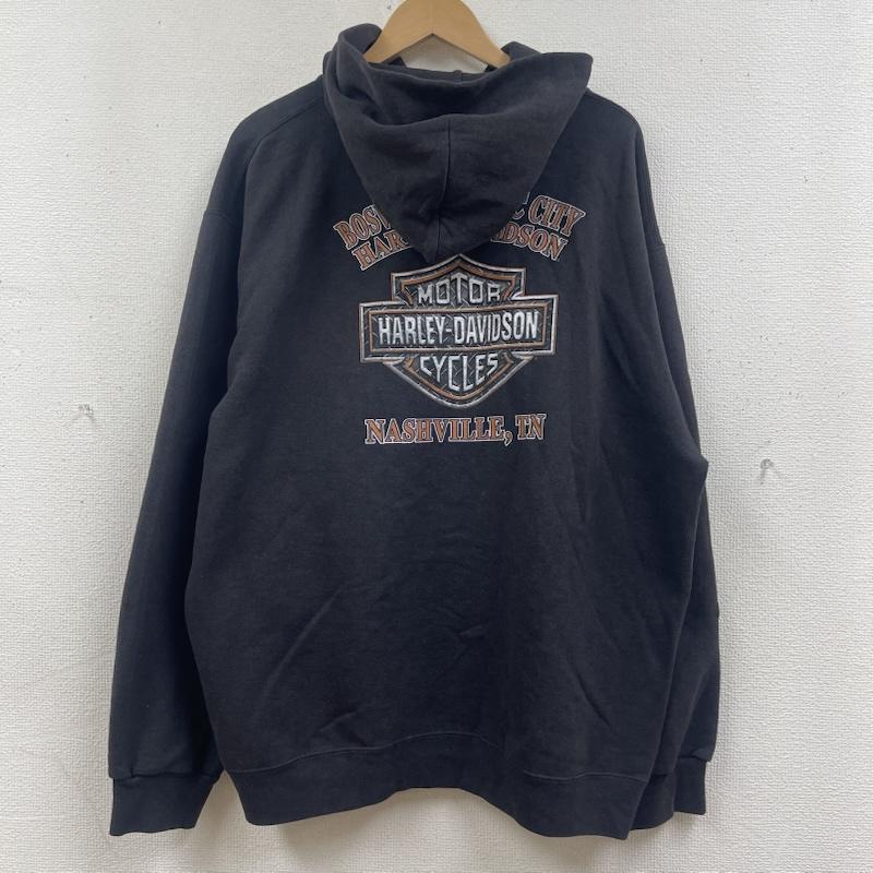 ハーレーダビッドソン Harley-Davidson パーカー 長袖 00s メキシコ製 ロゴプリント スウェット パーカー フーディー XL 黒 / ブラック / black メンズ USED 古着 中古 50168022