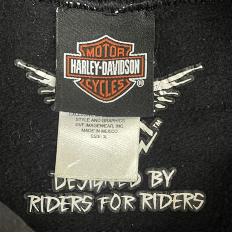 ハーレーダビッドソン Harley-Davidson パーカー 長袖 00s メキシコ製 ロゴプリント スウェット パーカー フーディー XL 黒 / ブラック / black メンズ USED 古着 中古 50168022