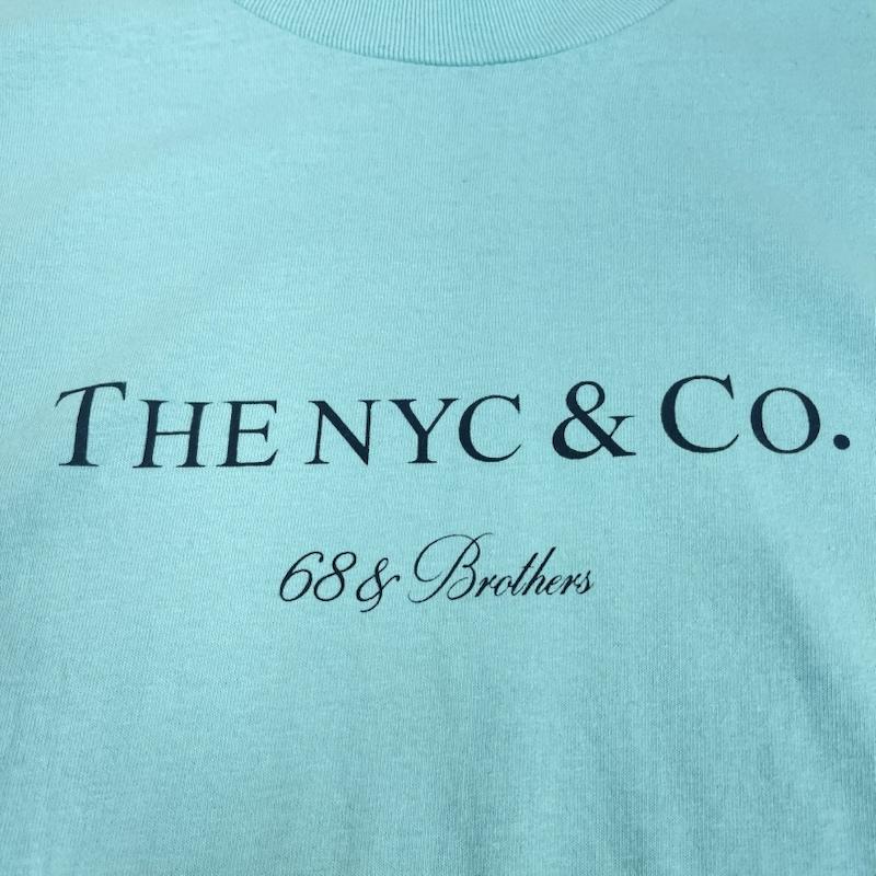 シックスティエイトアンドブラザーズ 68&brothers Tシャツ 半袖 The NYC & Co Print Tee ティファニーブルー 半袖 Tシャツ XL 水色 / ライトブルー / メンズ USED 古着 中古 50168027