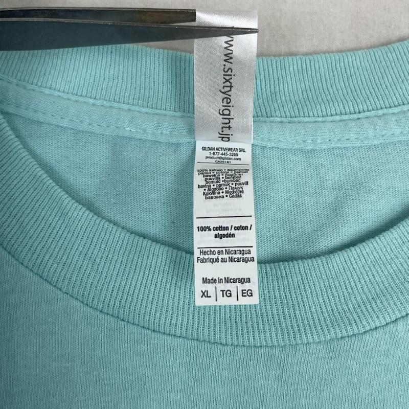 シックスティエイトアンドブラザーズ 68&brothers Tシャツ 半袖 The NYC & Co Print Tee ティファニーブルー 半袖 Tシャツ XL 水色 / ライトブルー / メンズ USED 古着 中古 50168027