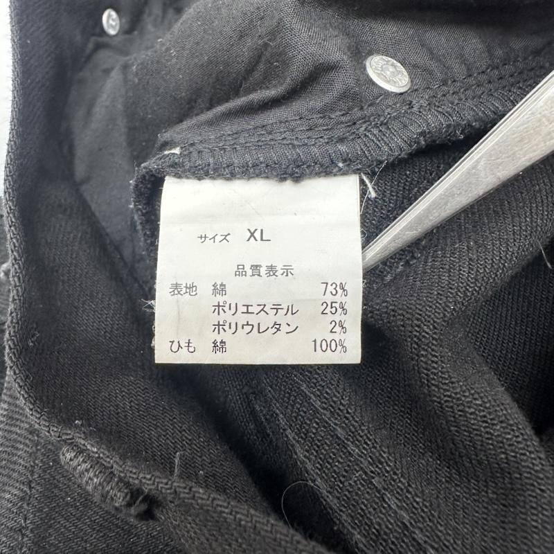 古着 USED パンツ デニム、ジーンズ NO MASS PROD LACED UP WAX DENIM レースアップ ワックス フレア デニム パンツ XL 黒 / ブラック / black メンズ USED 古着 中古 50168031