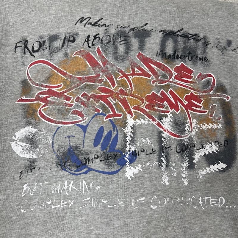 古着 USED パーカー 長袖 MADEEXTREME グラフィック プリント フルジップ パーカー M 灰 / グレー / gray メンズ USED 古着 中古 50168037