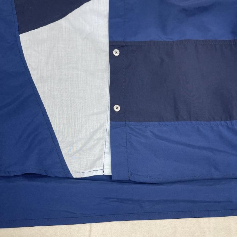 古着 USED シャツ、ブラウス 長袖 hluwalia Studio パッチワーク カジュアル シャツ Calypso Shirt M 紺 / ネイビー / navy メンズ USED 古着 中古 50168039