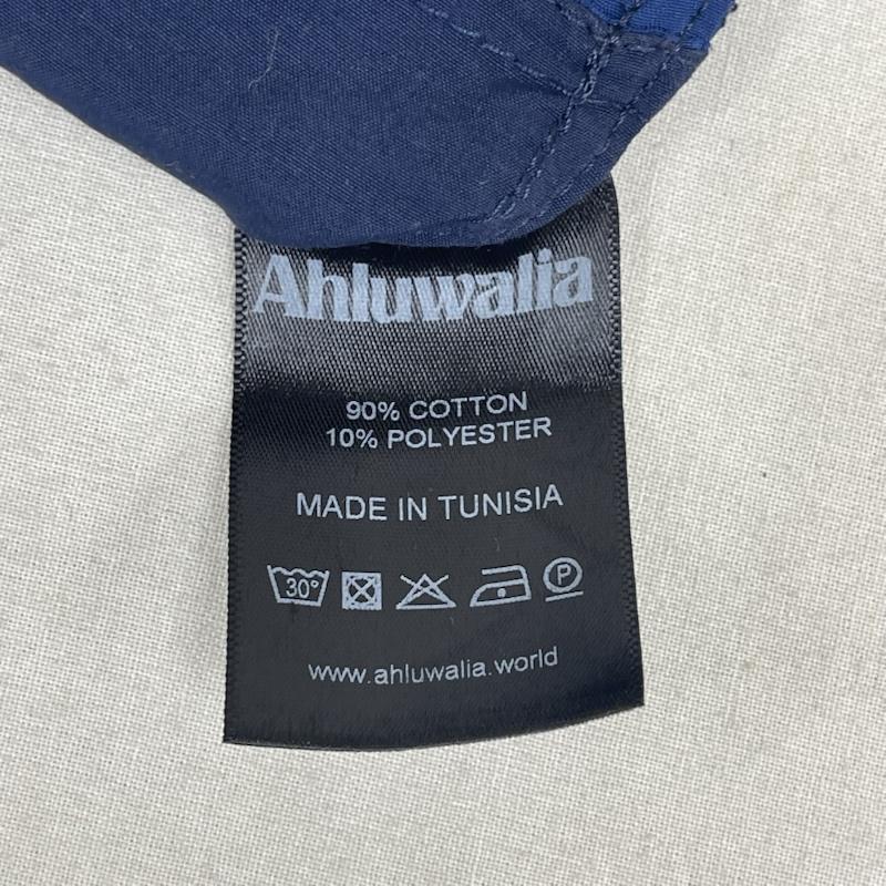 古着 USED シャツ、ブラウス 長袖 hluwalia Studio パッチワーク カジュアル シャツ Calypso Shirt M 紺 / ネイビー / navy メンズ USED 古着 中古 50168039