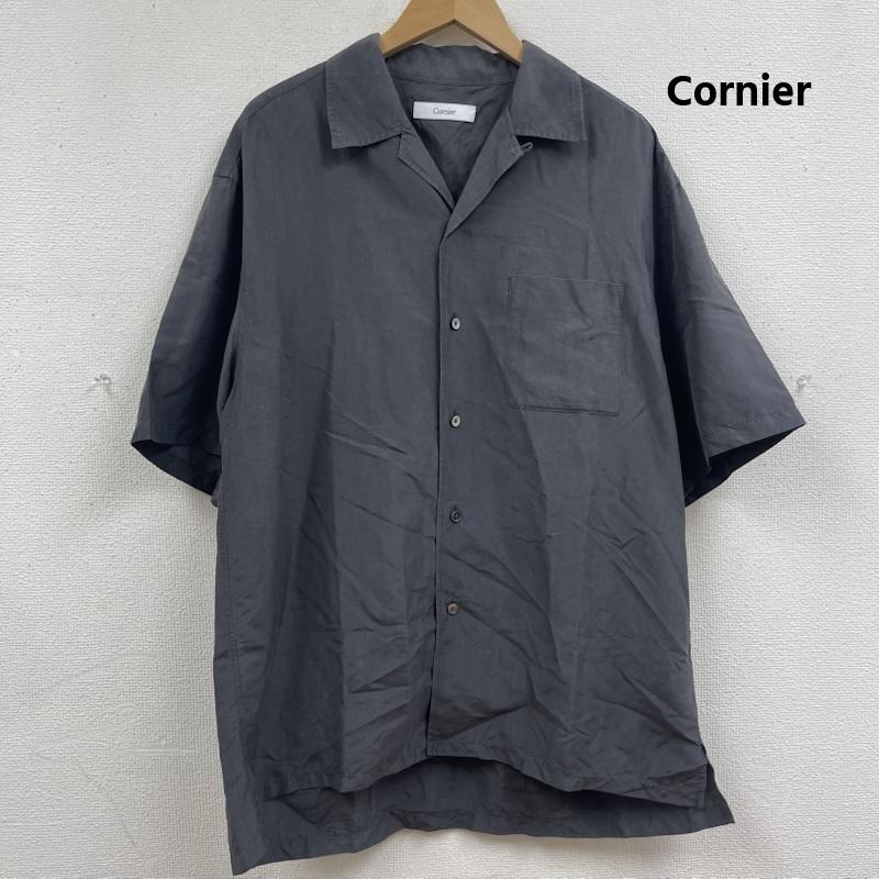 古着 USED シャツ、ブラウス 半袖 Cornier BRAZIL SILK HALF SLEEVE SHIRTS カジュアル シャツ L ダークグレー / ダークグレー / メンズ USED 古着 中古 50168040