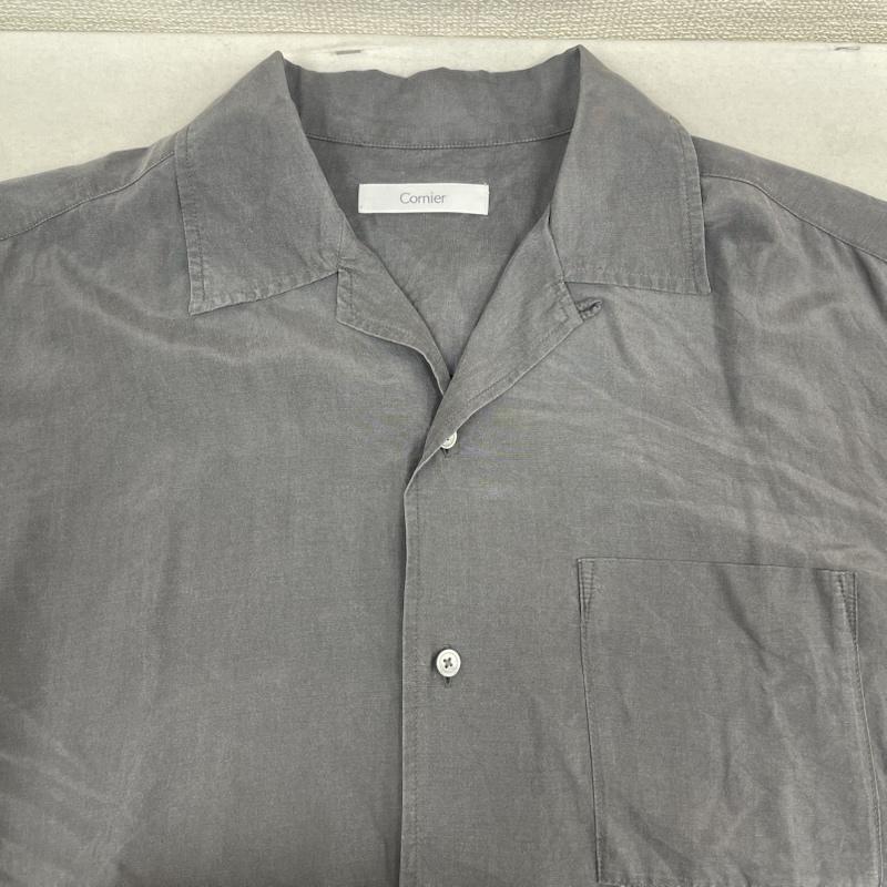 古着 USED シャツ、ブラウス 半袖 Cornier BRAZIL SILK HALF SLEEVE SHIRTS カジュアル シャツ L ダークグレー / ダークグレー / メンズ USED 古着 中古 50168040