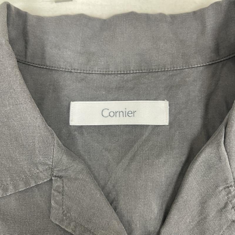 古着 USED シャツ、ブラウス 半袖 Cornier BRAZIL SILK HALF SLEEVE SHIRTS カジュアル シャツ L ダークグレー / ダークグレー / メンズ USED 古着 中古 50168040