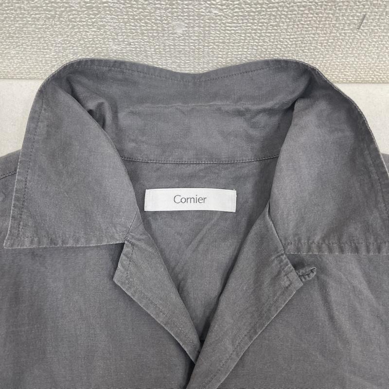 古着 USED シャツ、ブラウス 半袖 Cornier BRAZIL SILK HALF SLEEVE SHIRTS カジュアル シャツ L ダークグレー / ダークグレー / メンズ USED 古着 中古 50168040