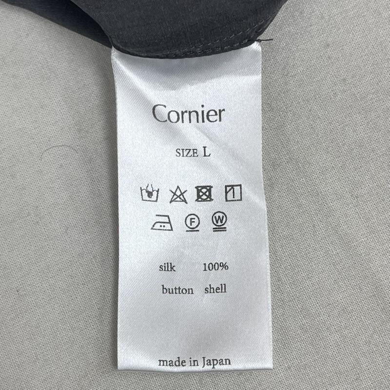 古着 USED シャツ、ブラウス 半袖 Cornier BRAZIL SILK HALF SLEEVE SHIRTS カジュアル シャツ L ダークグレー / ダークグレー / メンズ USED 古着 中古 50168040