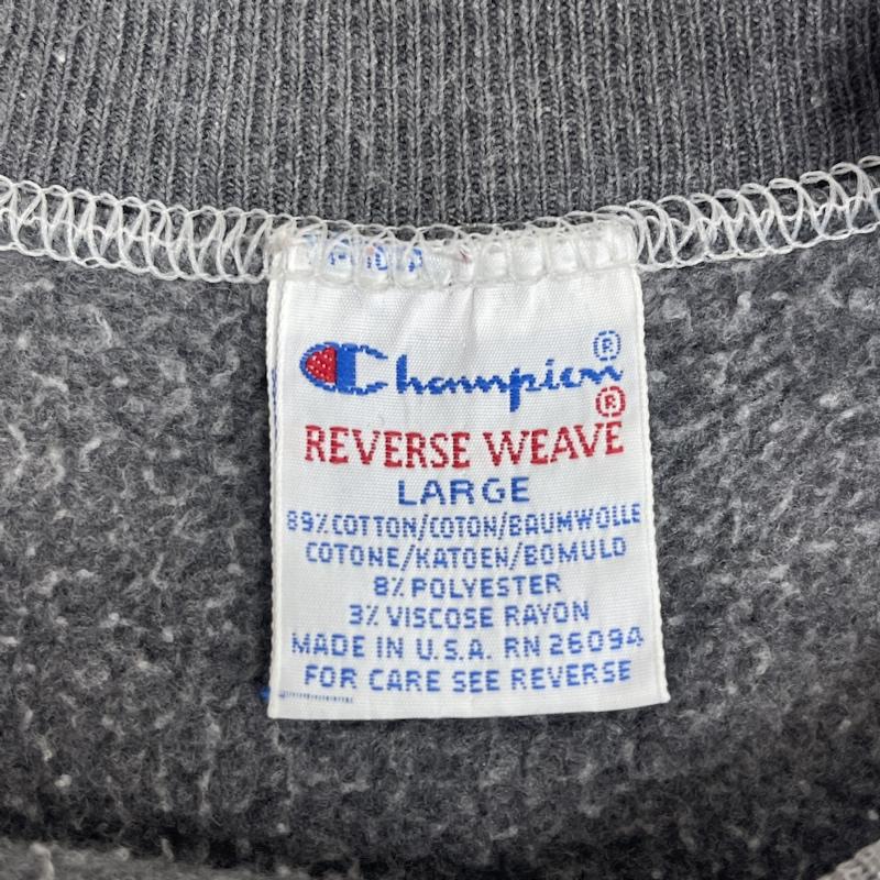 チャンピオン Champion トレーナー 長袖 90s REVERSE WEAVE 刺繍タグ トレーナー スウェット L 灰 / グレー / gray メンズ USED 古着 中古 50168041
