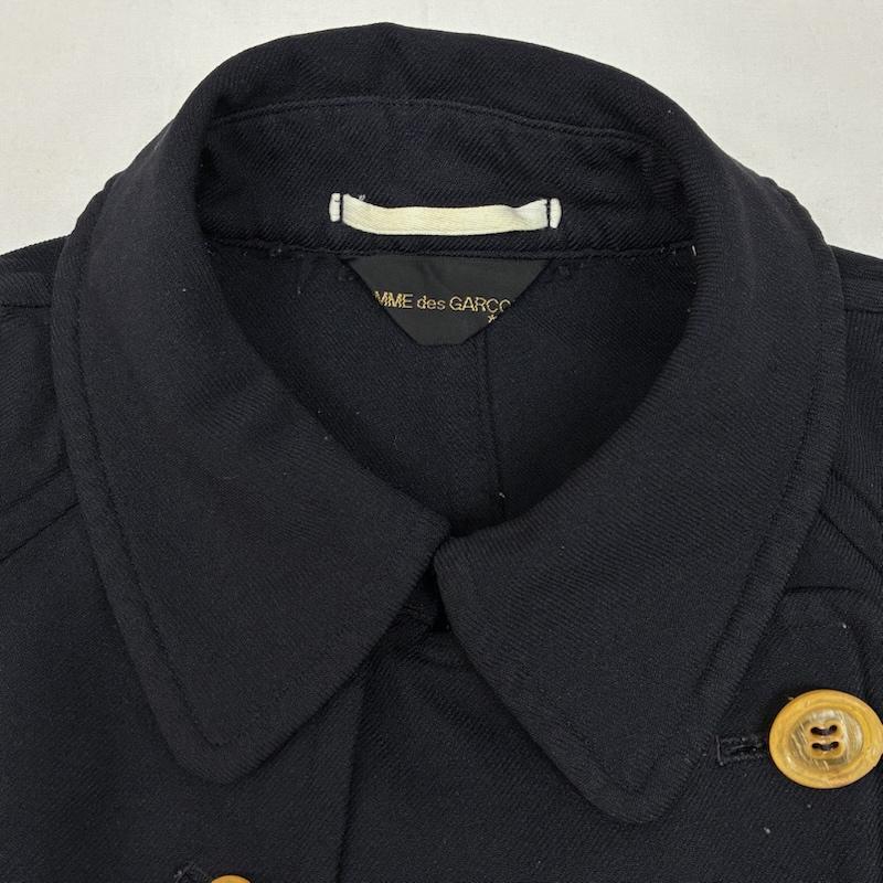 コムデギャルソン COMME des GARCONS コート トレンチコート 00s 04ss ARCHIVE 断ち切り 縮絨 エステル ショート トレンチ コート ケープ GM-J056 - レディース USED 古着 中古 50168043