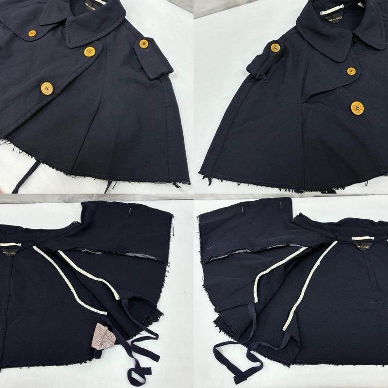 コムデギャルソン COMME des GARCONS コート トレンチコート 00s 04ss ARCHIVE 断ち切り 縮絨 エステル ショート トレンチ コート ケープ GM-J056 - レディース USED 古着 中古 50168043