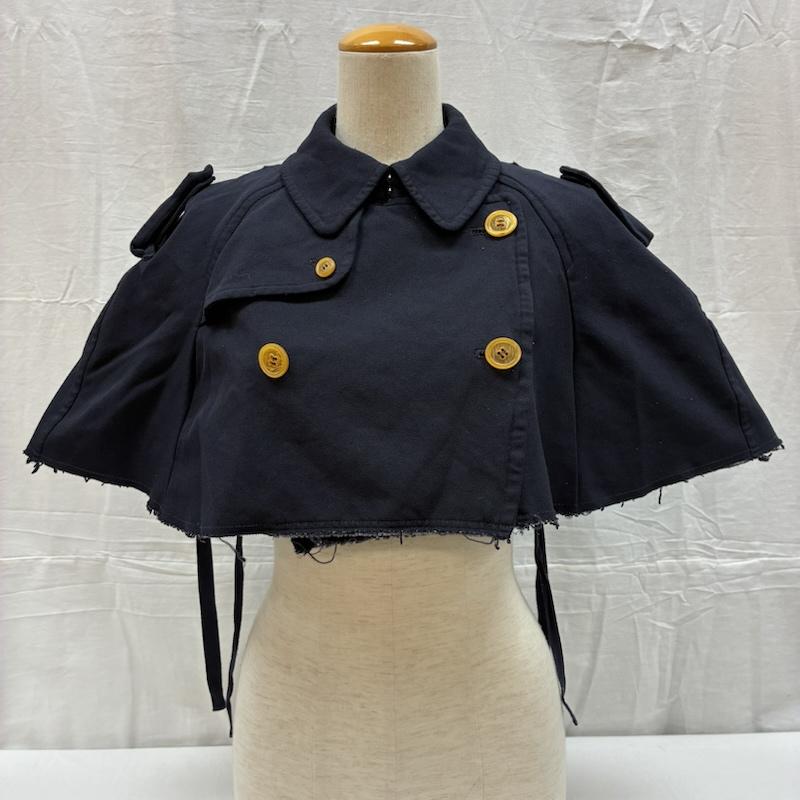 コムデギャルソン COMME des GARCONS コート トレンチコート 00s 04ss ARCHIVE 断ち切り 縮絨 エステル ショート トレンチ コート ケープ GM-J056 - レディース USED 古着 中古 50168043