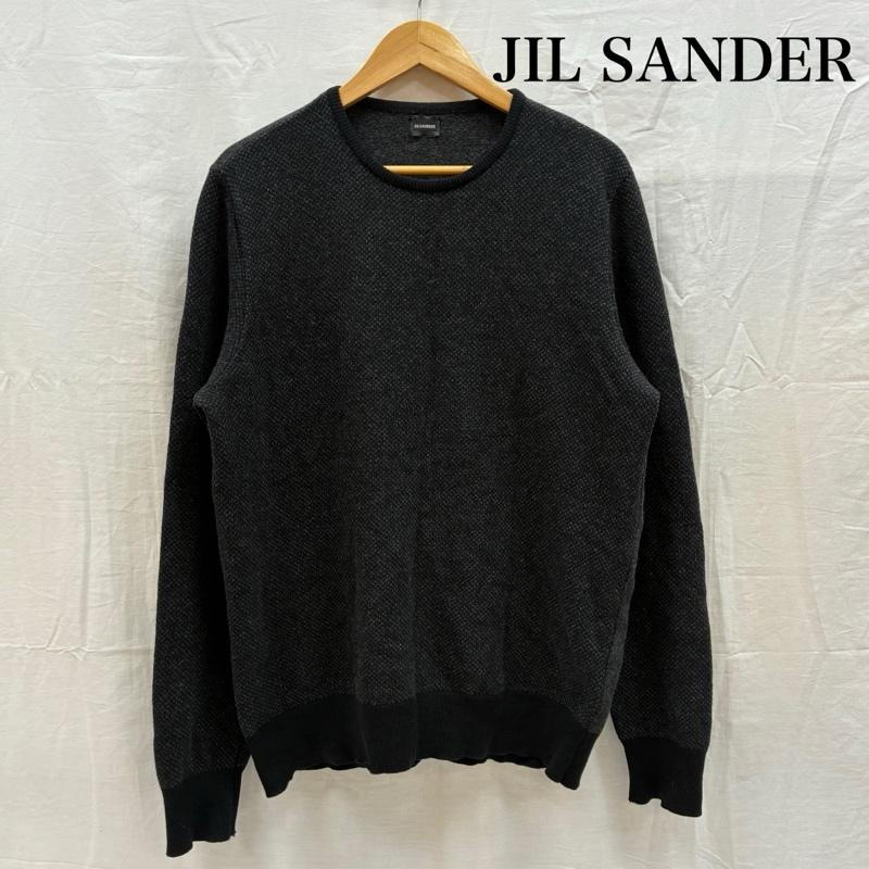 ジルサンダー JIL SANDER ニット、セーター 長袖 00s ARCHIVE ジーロン スーパーファイン ラムズウール リブ バック 切替 ニット セーター イタリア製 50 メンズ USED 古着 中古 50168047