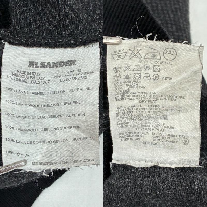 ジルサンダー JIL SANDER ニット、セーター 長袖 00s ARCHIVE ジーロン スーパーファイン ラムズウール リブ バック 切替 ニット セーター イタリア製 50 メンズ USED 古着 中古 50168047