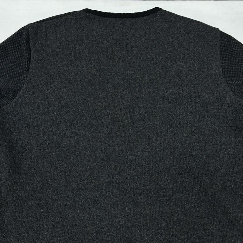 ジルサンダー JIL SANDER ニット、セーター 長袖 00s ARCHIVE ジーロン スーパーファイン ラムズウール リブ バック 切替 ニット セーター イタリア製 50 メンズ USED 古着 中古 50168047