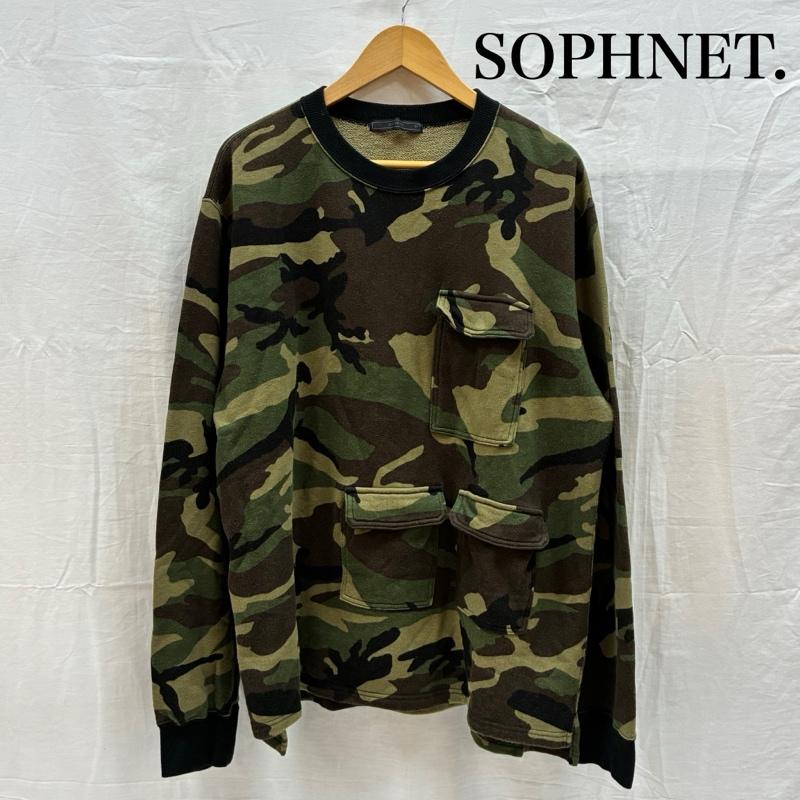 ソフネット SOPHNET. トレーナー 長袖 マルチポケット ウッドランド カモフラ スウェット トレーナー SOPH-190065 M メンズ USED 古着 中古 50168050