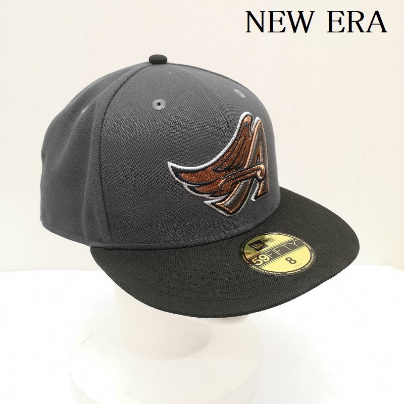 ニューエラ NEW ERA 帽子 キャップ THE CAP 59FIFTY Jupiter アナハイム エンゼルス グラファイト キャップ 8 - 灰 / グレー / gray メンズ USED 古着 中古 50168052