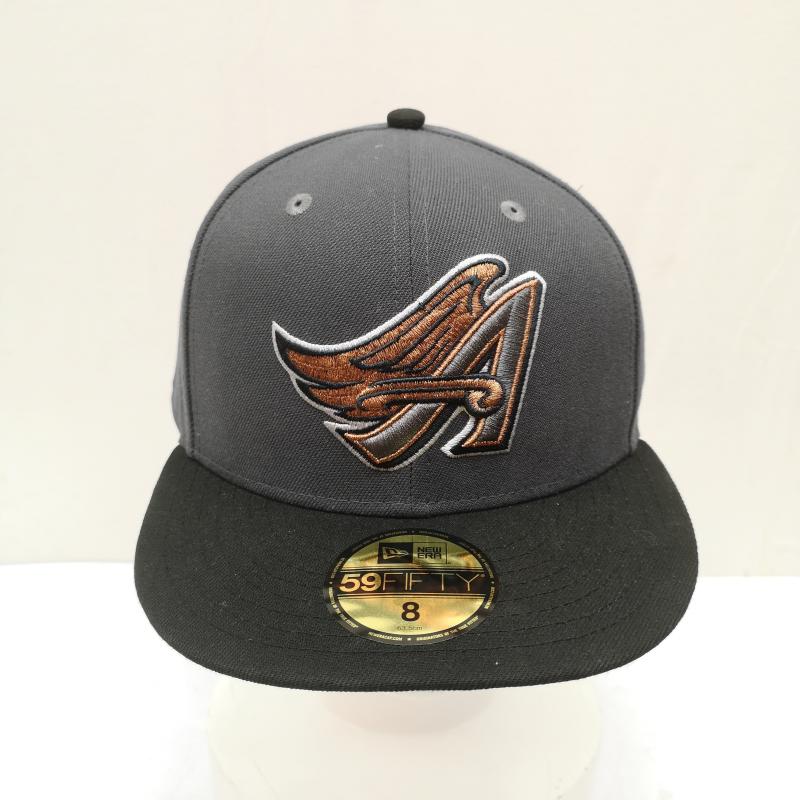 ニューエラ NEW ERA 帽子 キャップ THE CAP 59FIFTY Jupiter アナハイム エンゼルス グラファイト キャップ 8 - 灰 / グレー / gray メンズ USED 古着 中古 50168052