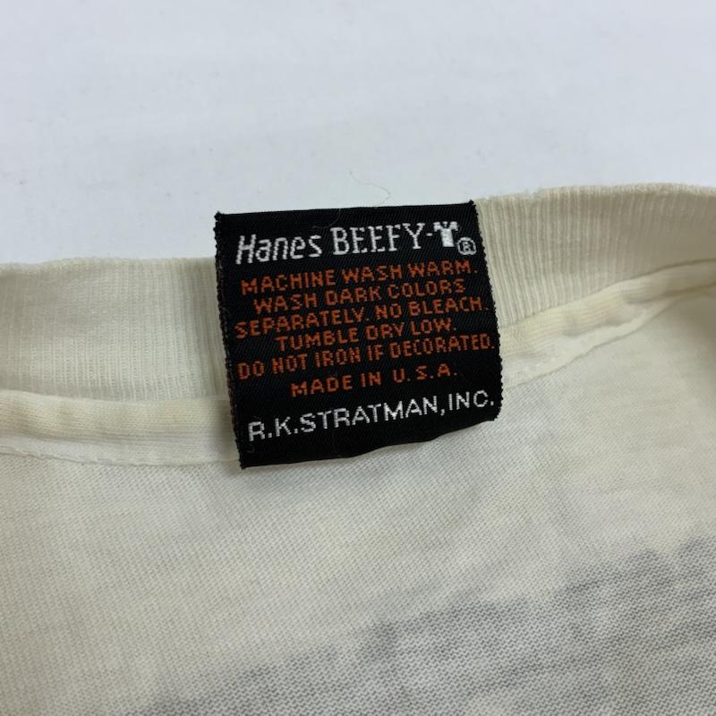 ハーレーダビッドソン Harley-Davidson Tシャツ 半袖 90s Hanes BEEFY 90周年 シールド ボーダー Tシャツ USA製 シングルステッチ ヴィンテージ M メンズ USED 古着 中古 50168054
