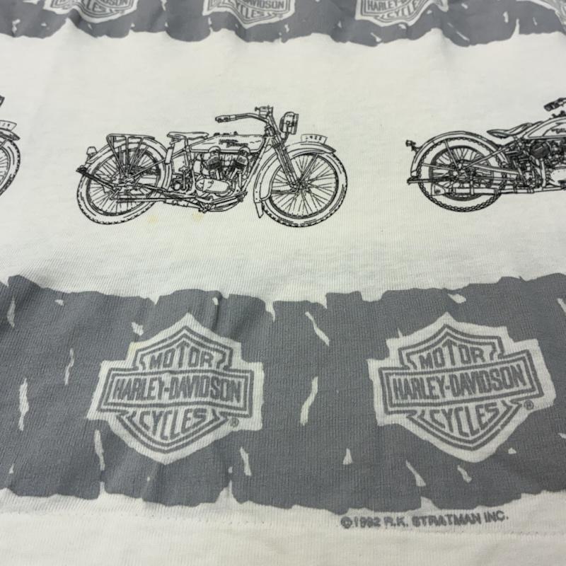 ハーレーダビッドソン Harley-Davidson Tシャツ 半袖 90s Hanes BEEFY 90周年 シールド ボーダー Tシャツ USA製 シングルステッチ ヴィンテージ M メンズ USED 古着 中古 50168054