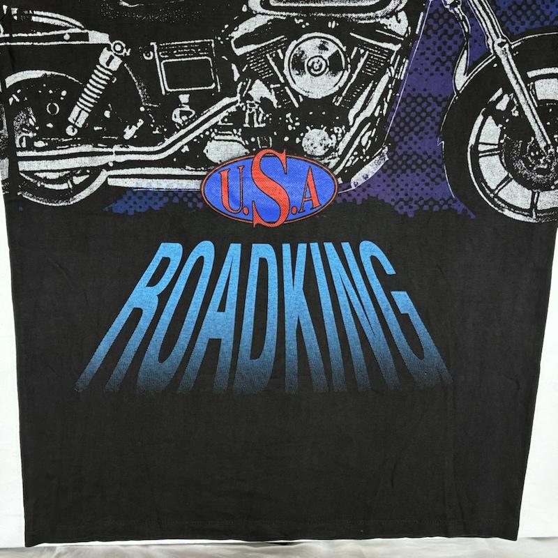 ヴィンテージ VINTAGE Tシャツ 半袖 Horizon 90s ROADKING USA バイク グラフィック プリント Tシャツ ヴィンテージ L メンズ USED 古着 中古 50168057